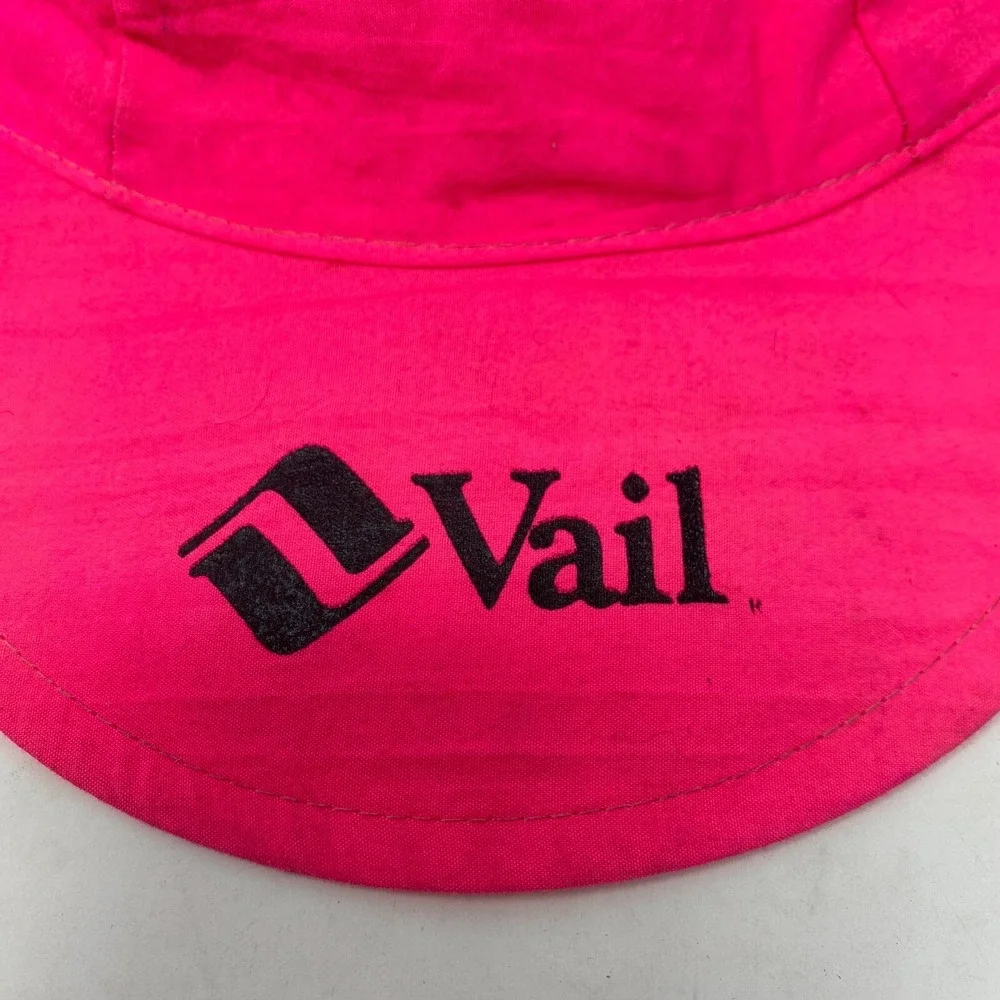 Vintage Vail Colorado‎ Hat Neon Pink Ski Snowboard Mountain Town by Lynn